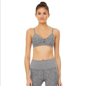 Alo Soft Lounge Bra - Dove Grey Heather - Size S